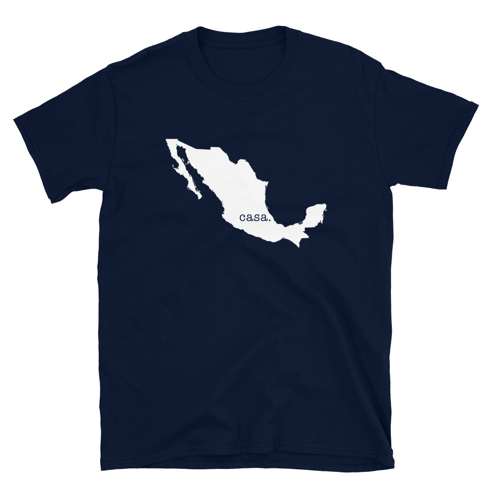 Camiseta unisex con el mapa blanco de México