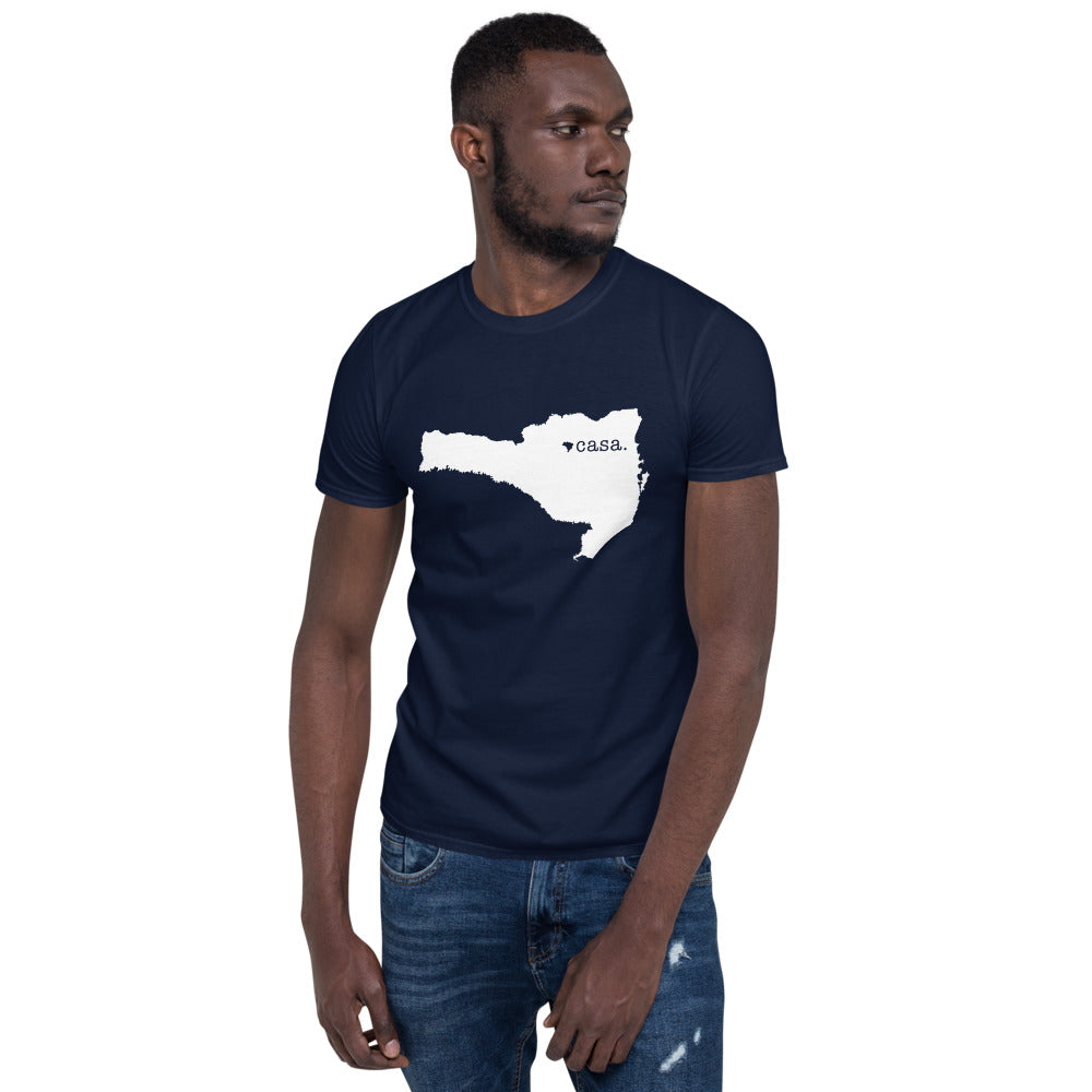 Santa Catarina Brazil White Map Unisex T-Shirt