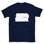 Camiseta unisex con mapa blanco del Distrito Federal de Brasil