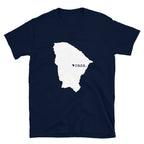 Camiseta unisex con mapa blanco de Ceará, Brasil