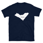 Camiseta unisex con el mapa blanco de Alagoas, Brasil