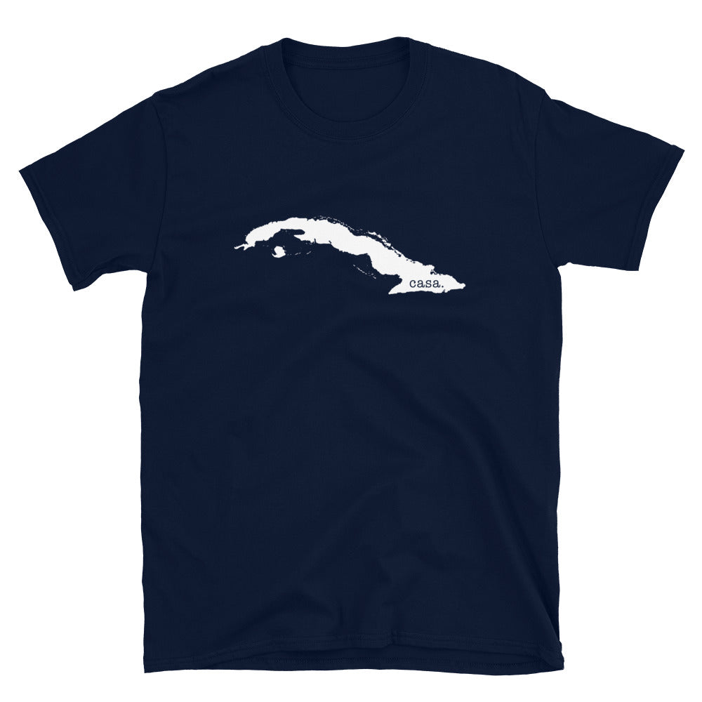 Cuba White Map Unisex T-Shirt