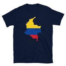 Load image into Gallery viewer, Colombia Flag Map Unisex T-Shirt
