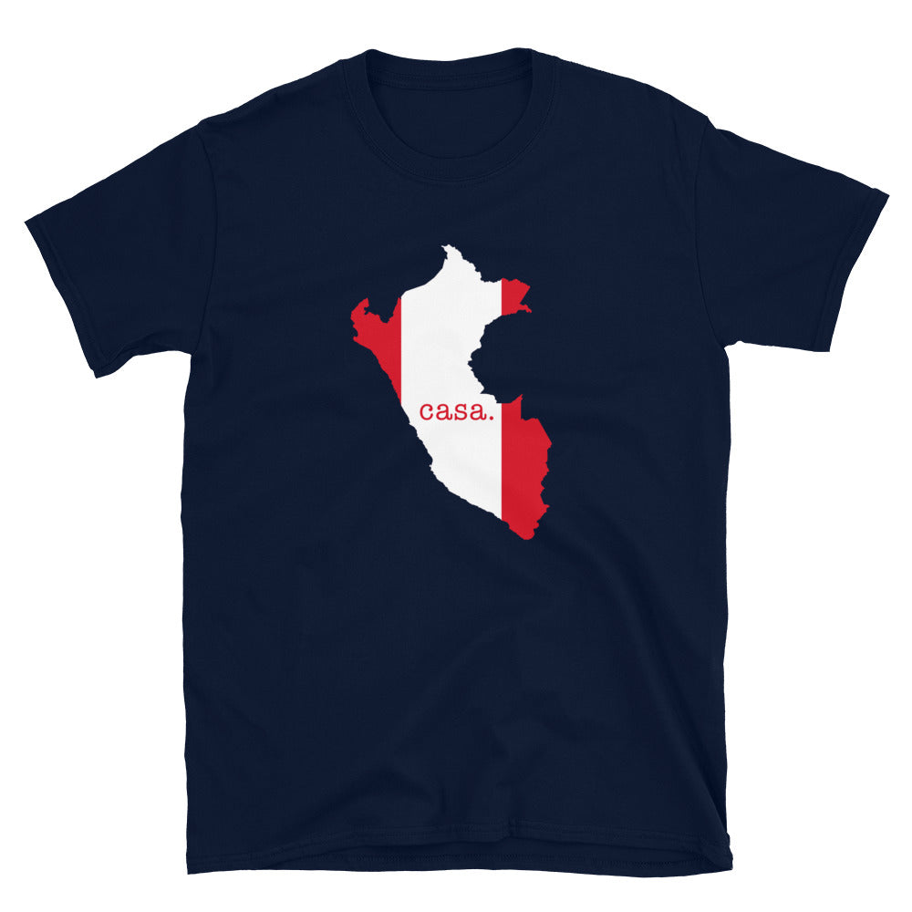 Peru Flag Map Unisex T-Shirt