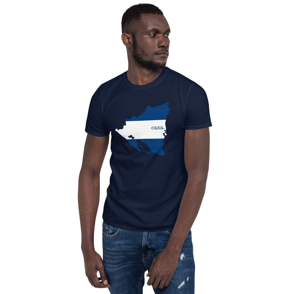 Nicaragua Flag Map Unisex T-Shirt