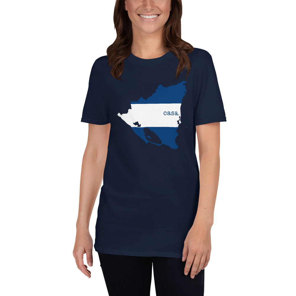 Nicaragua Flag Map Unisex T-Shirt