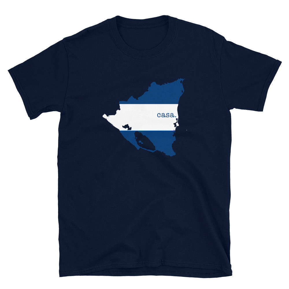 Nicaragua Flag Map Unisex T-Shirt