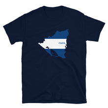 Load image into Gallery viewer, Nicaragua Flag Map Unisex T-Shirt
