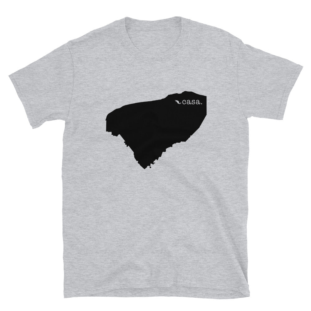 Yucatan Mexico Black Map Unisex T-Shirt