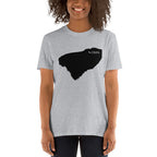 Yucatan Mexico Black Map Unisex T-Shirt