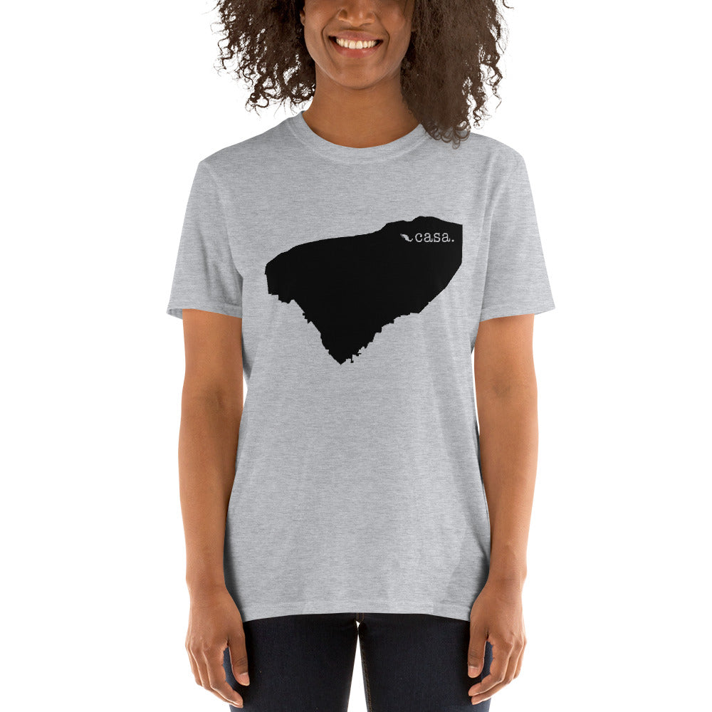 Yucatan Mexico Black Map Unisex T-Shirt