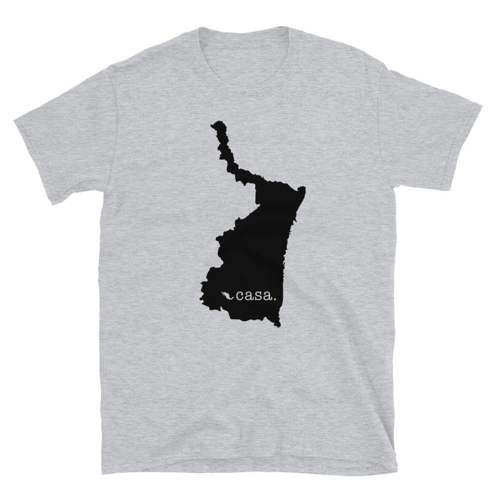 Tamaulipas Mexico Black Map Unisex T-Shirt