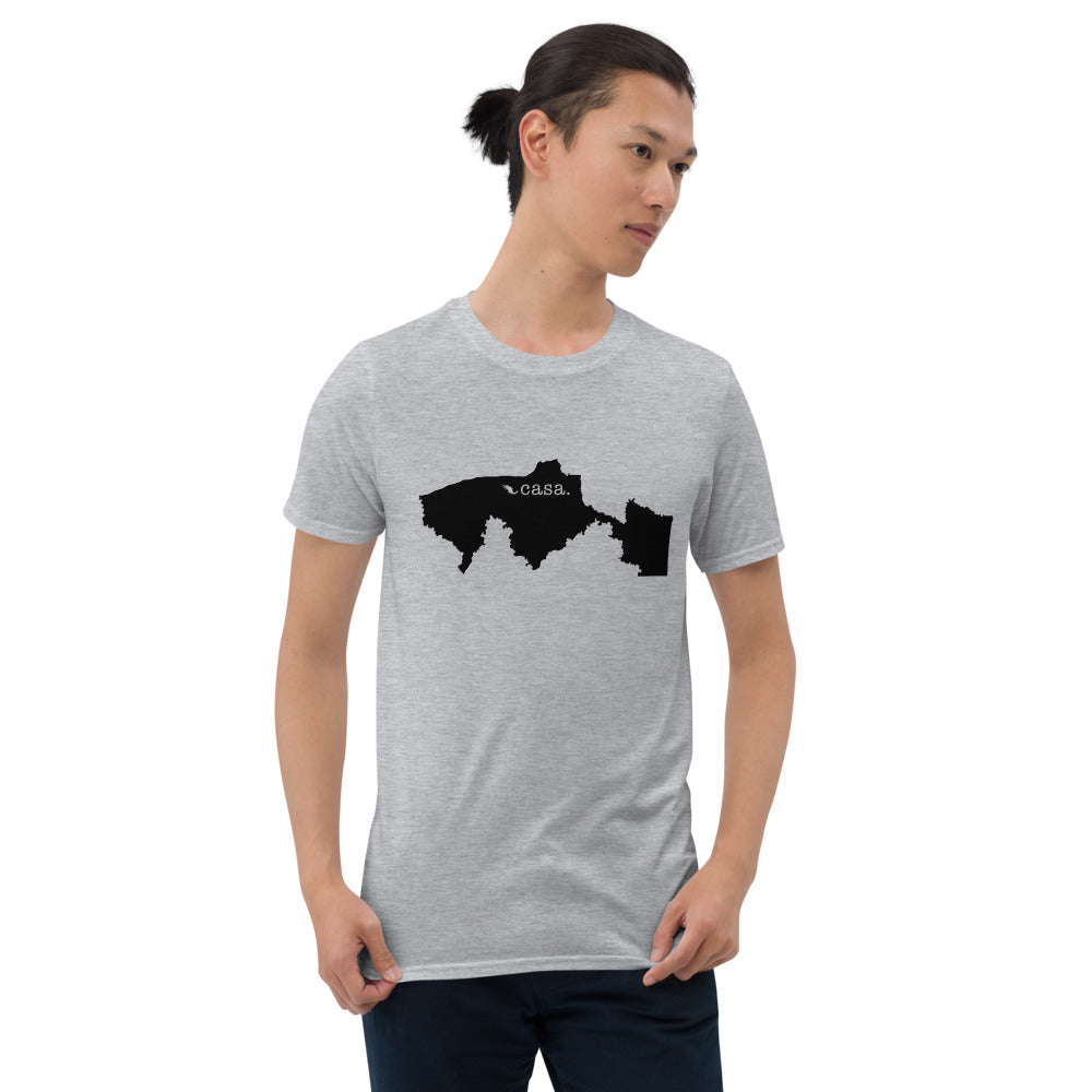 Tabasco Mexico Black Map Unisex T-Shirt