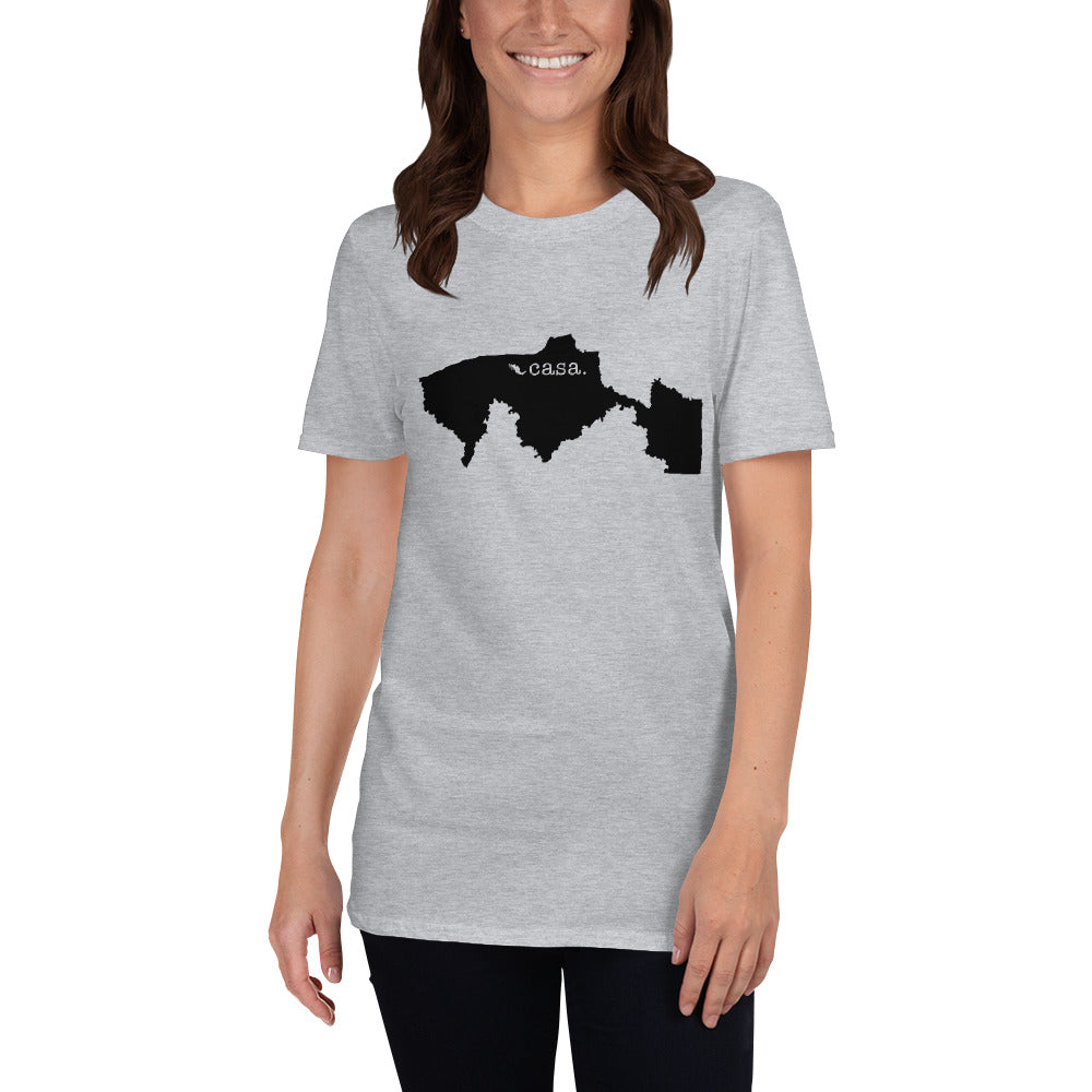 Tabasco Mexico Black Map Unisex T-Shirt
