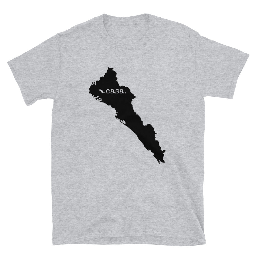 Sinaloa Mexico Black Map Unisex T-Shirt