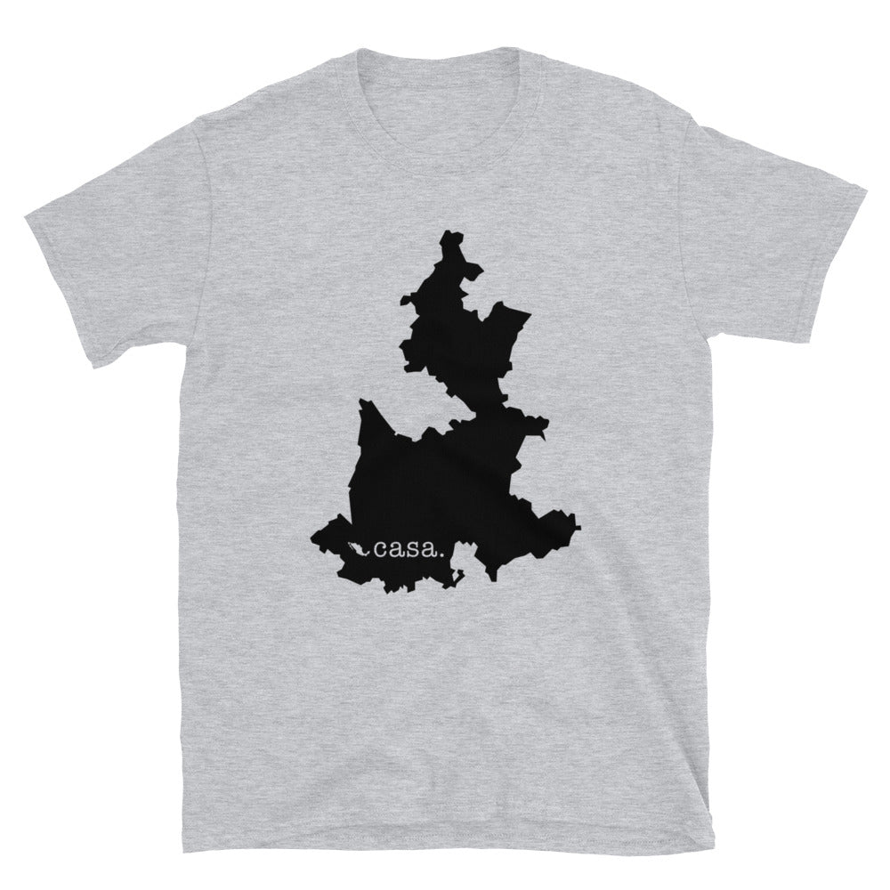 Puebla Mexico Black Map Unisex T-Shirt