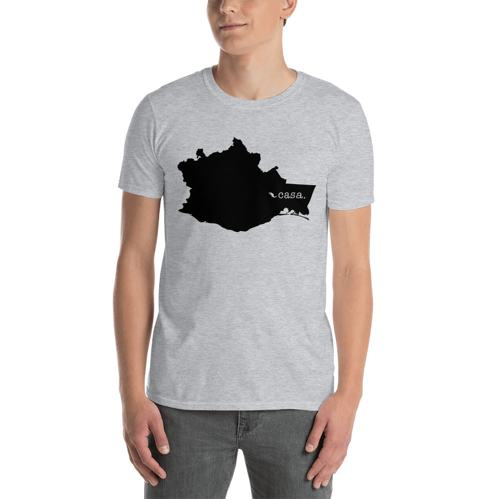 Oaxaca Mexico Black Map Unisex T-Shirt