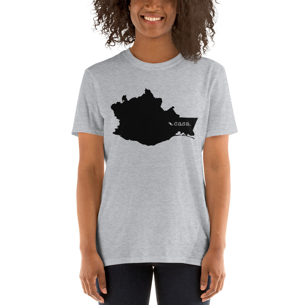 Oaxaca Mexico Black Map Unisex T-Shirt