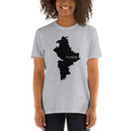 Nuevo Leon Mexico Black Map Unisex T-Shirt