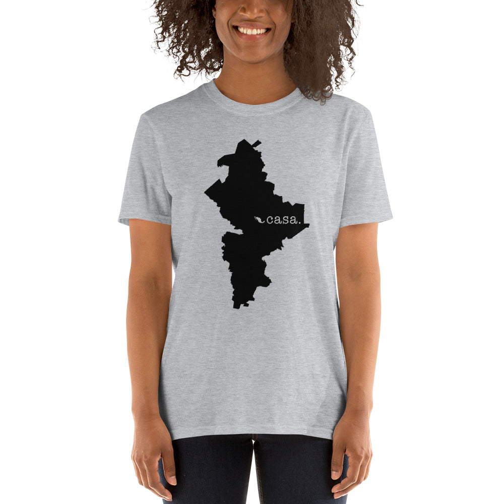 Nuevo Leon Mexico Black Map Unisex T-Shirt