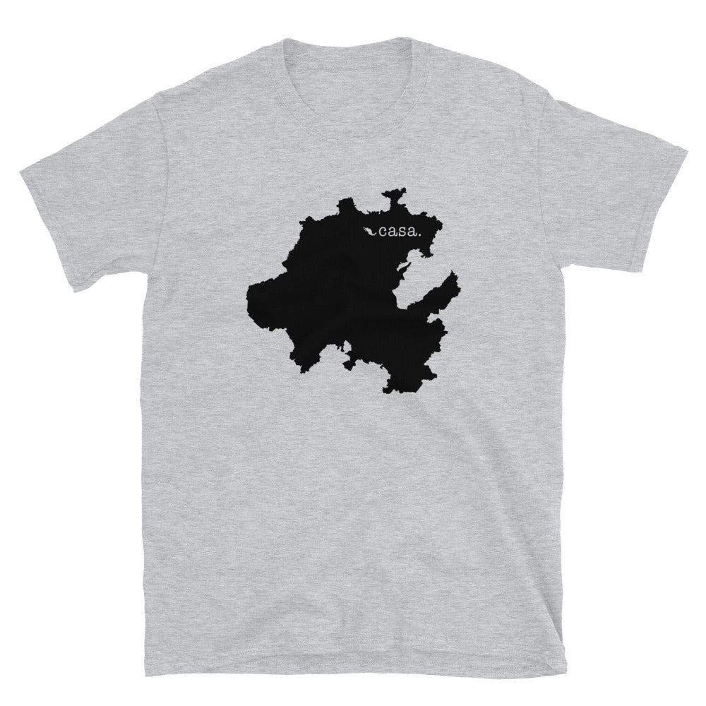 Hidalgo Mexico Black Map Unisex T-Shirt