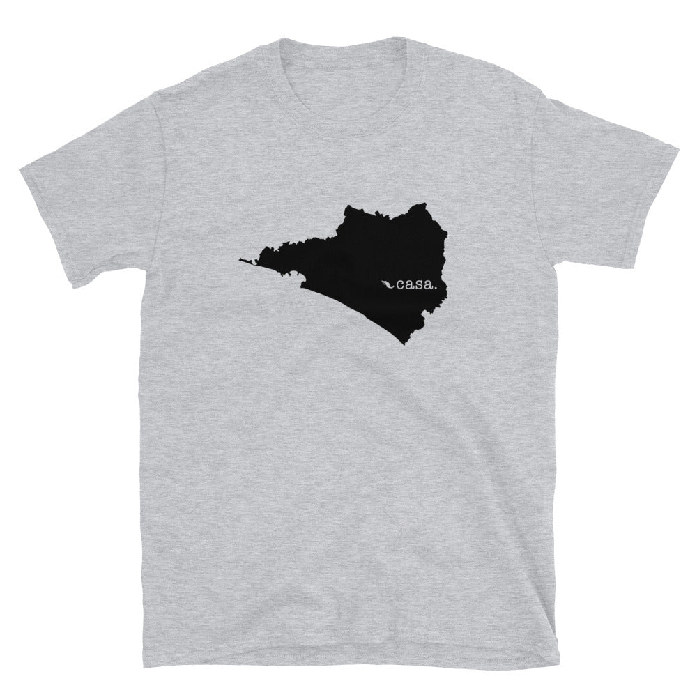 Colima Mexico Black Map Unisex T-Shirt