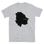 Camiseta unissex com mapa preto do México Chihuahua