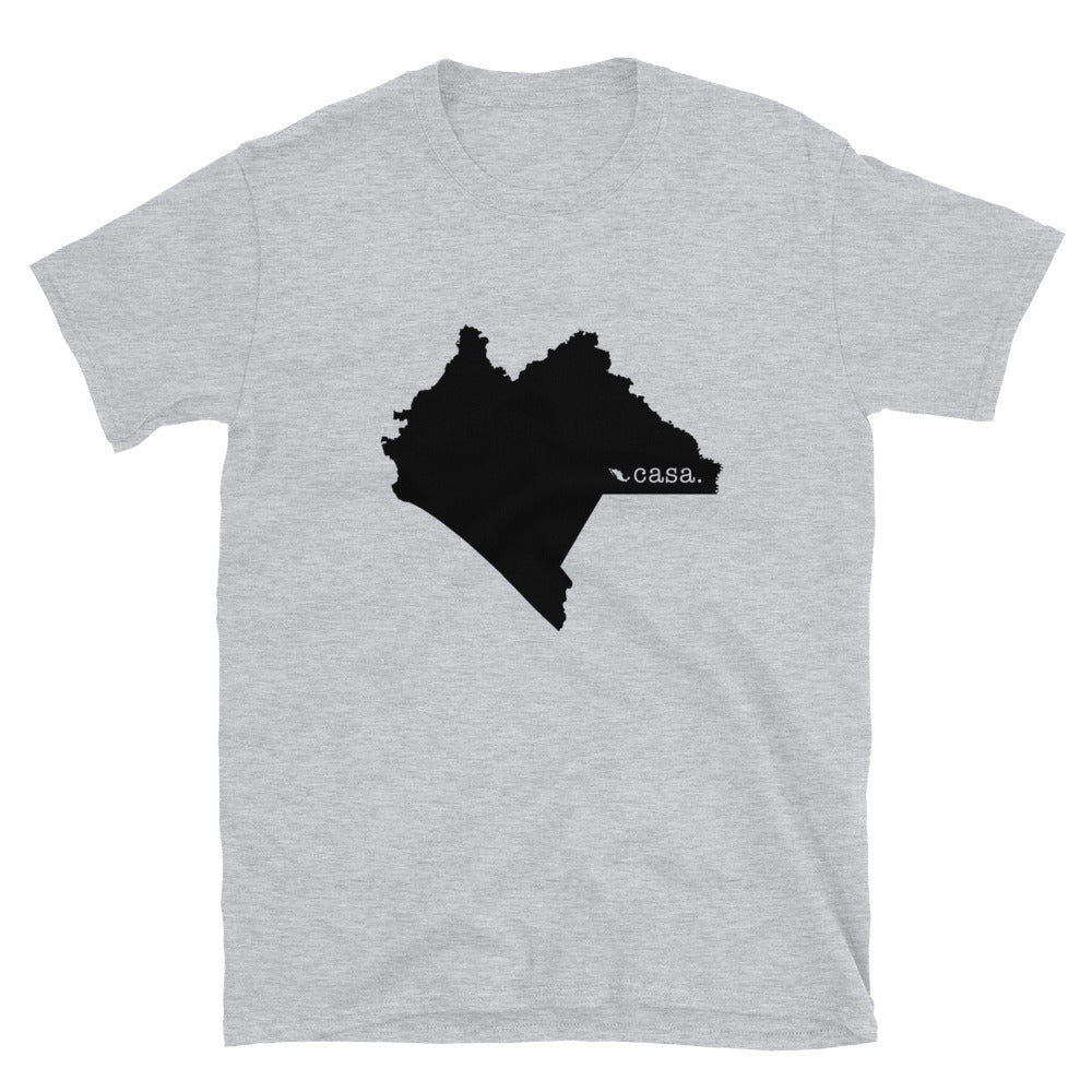 Chiapas Mexico Black Map Unisex T-Shirt