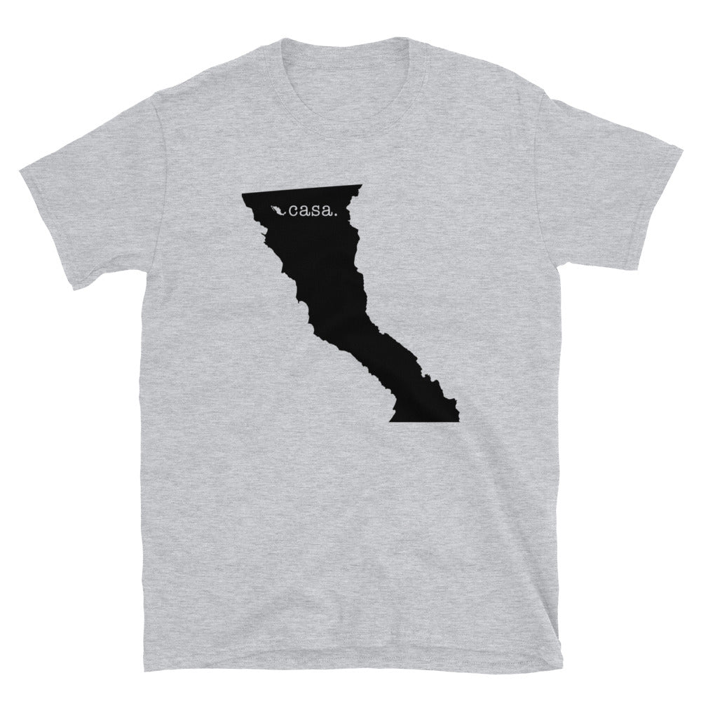 Baja California Mexico Black Map Unisex T-Shirt