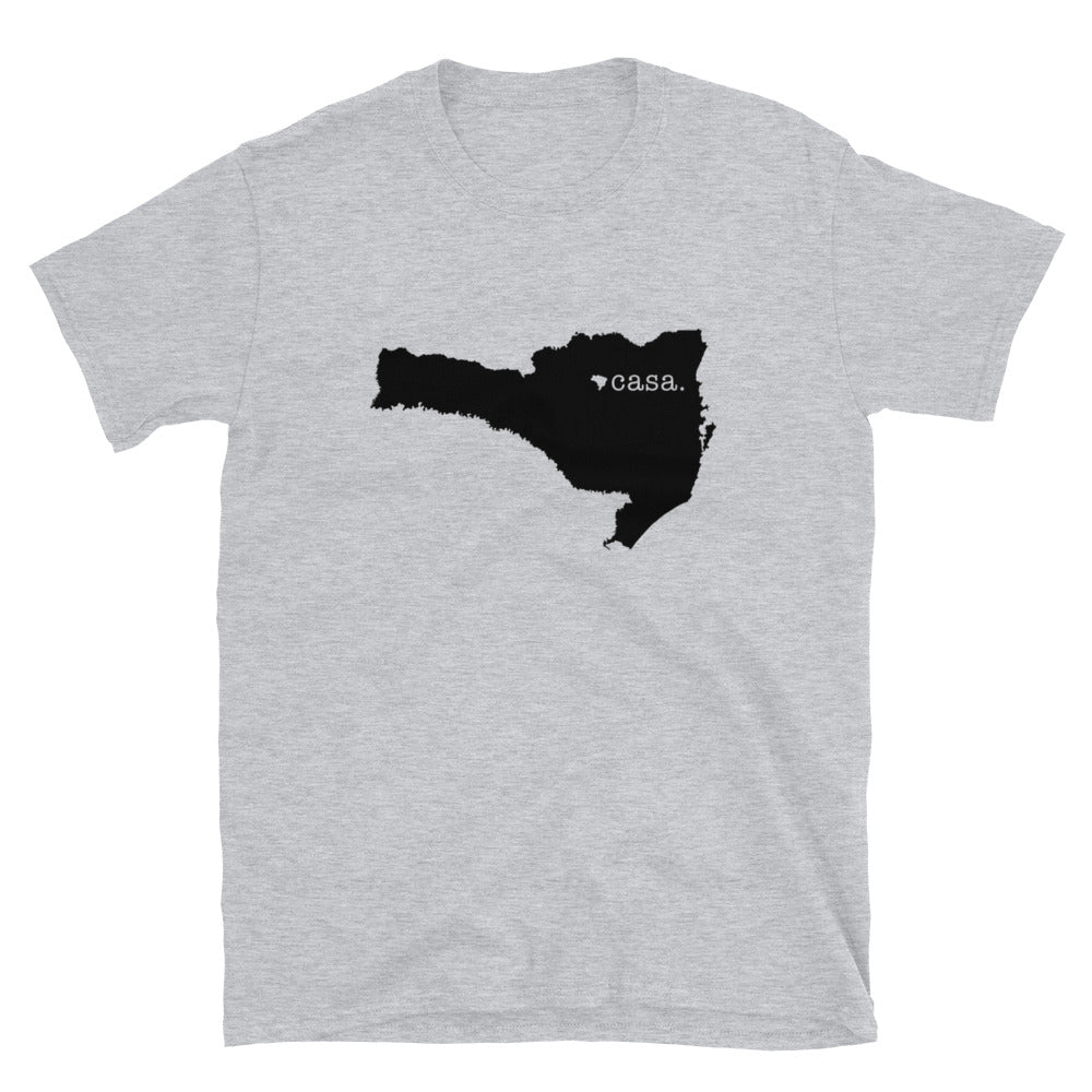 Santa Catarina Brazil Black Map Unisex T-Shirt