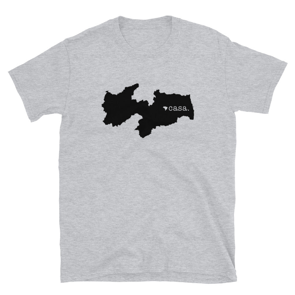 Paraiba Brazil Black Map Unisex T-Shirt