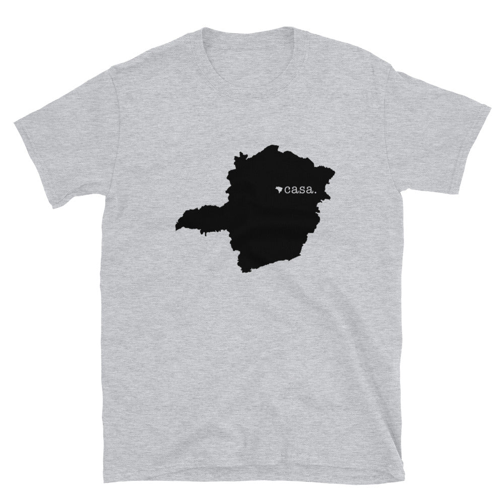 Minas Gerais Brazil Black Map Unisex T-Shirt