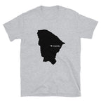 Camiseta unisex con mapa negro de Ceará, Brasil