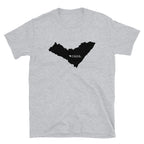 Camiseta unisex con el mapa negro de Alagoas, Brasil