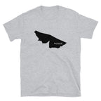 Camiseta unisex con el mapa negro de Acre, Brasil