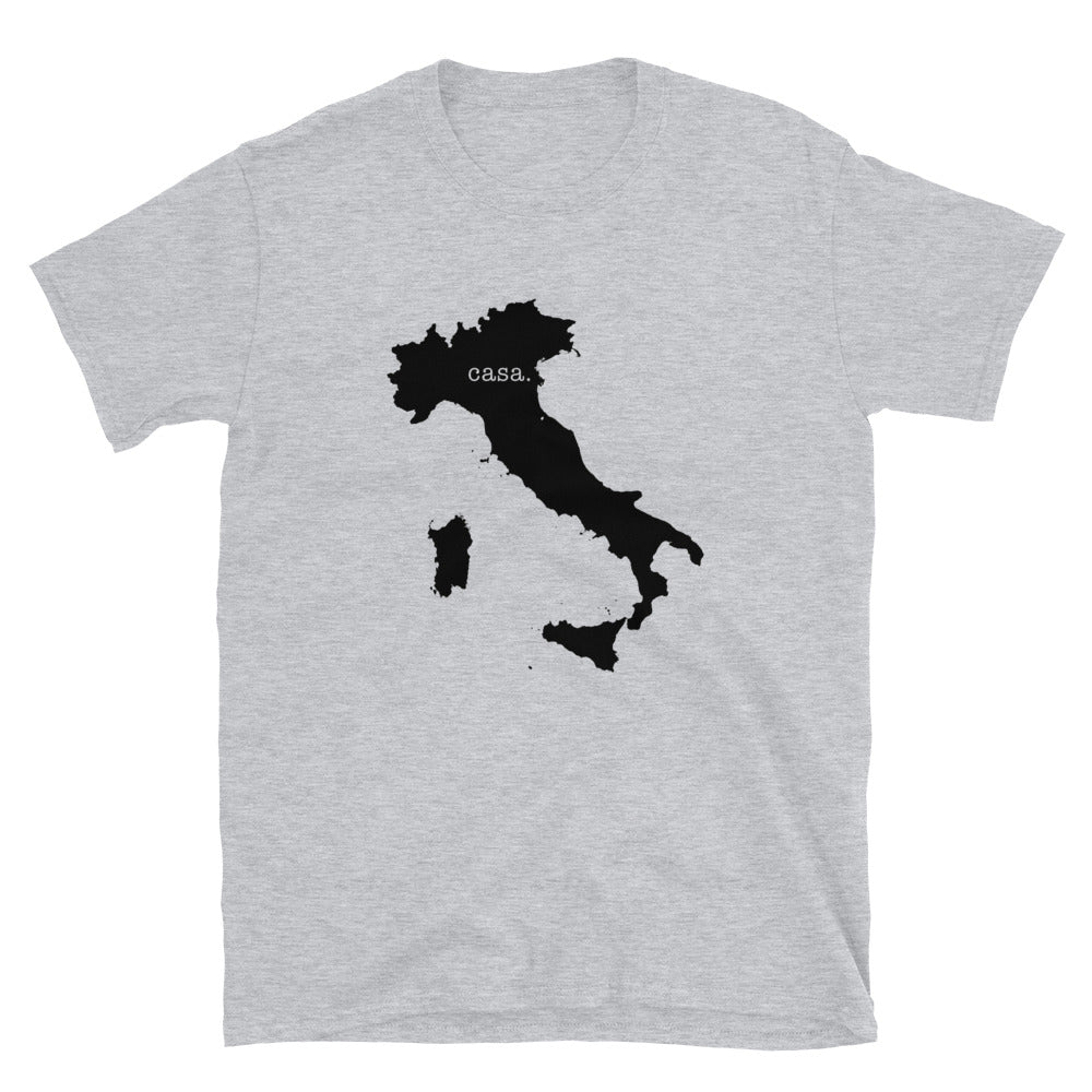 Italy Black Map Unisex T-Shirt