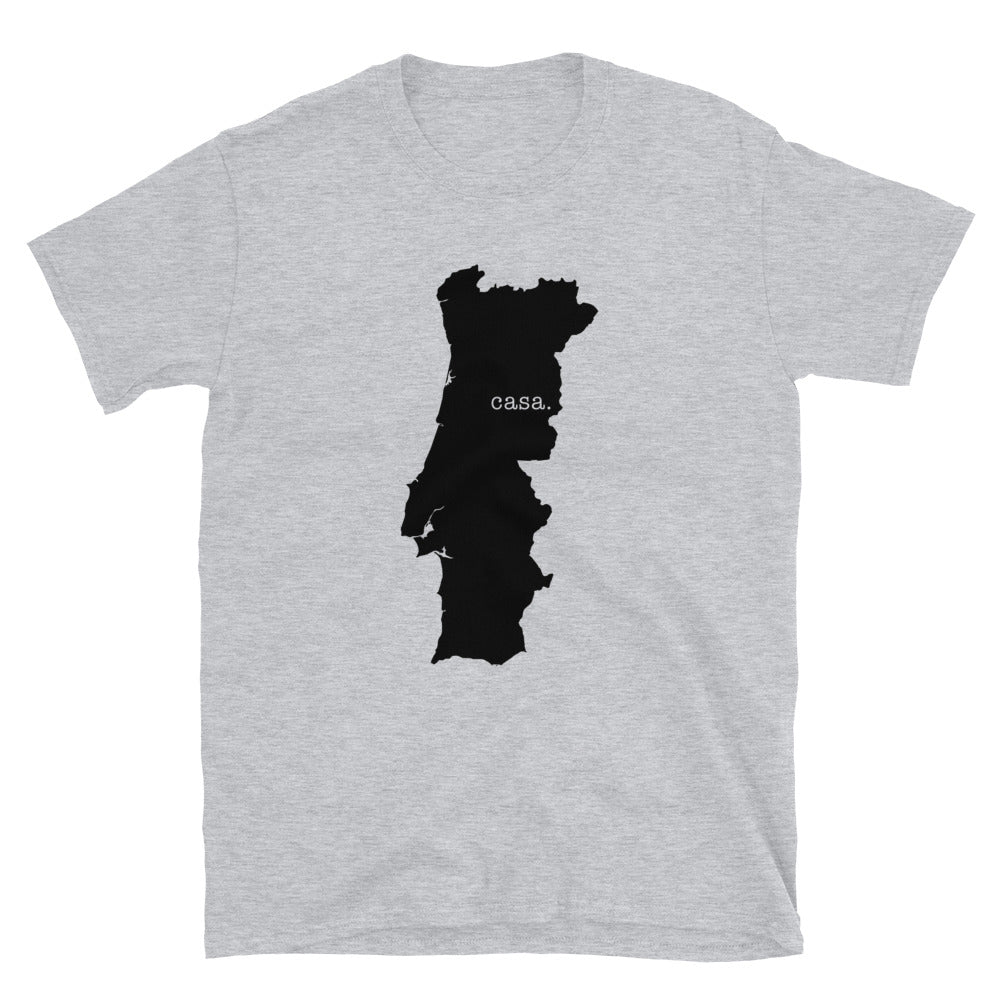 Portugal Black Map Unisex T-Shirt