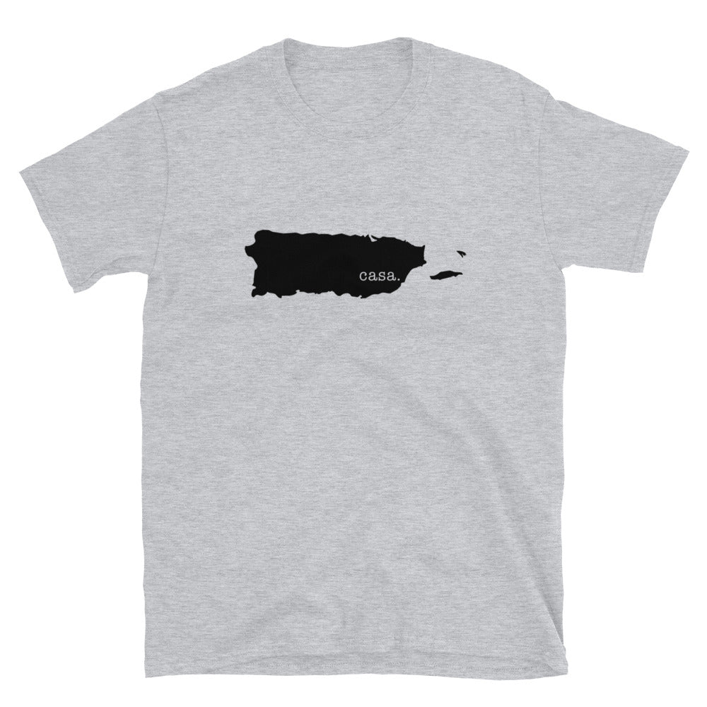 Puerto Rico Black Map Unisex T-Shirt