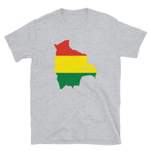 Load image into Gallery viewer, Bolivia Flag Map Unisex T-Shirt
