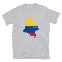 Load image into Gallery viewer, Colombia Flag Map Unisex T-Shirt
