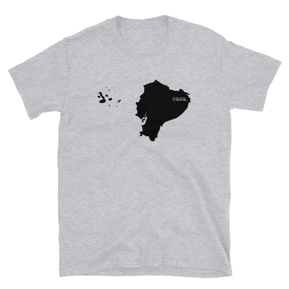 Ecuador Black Map Unisex T-Shirt