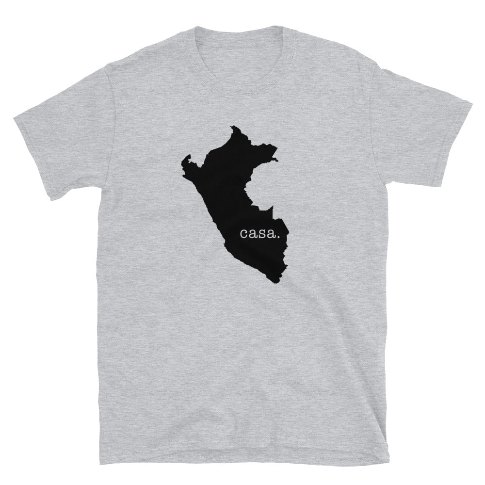 Peru Black Map Unisex T-Shirt