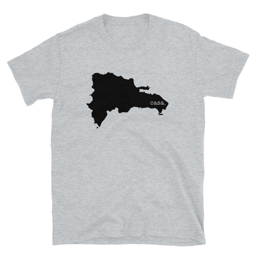 Dominican Republic Black Map Unisex T-Shirt