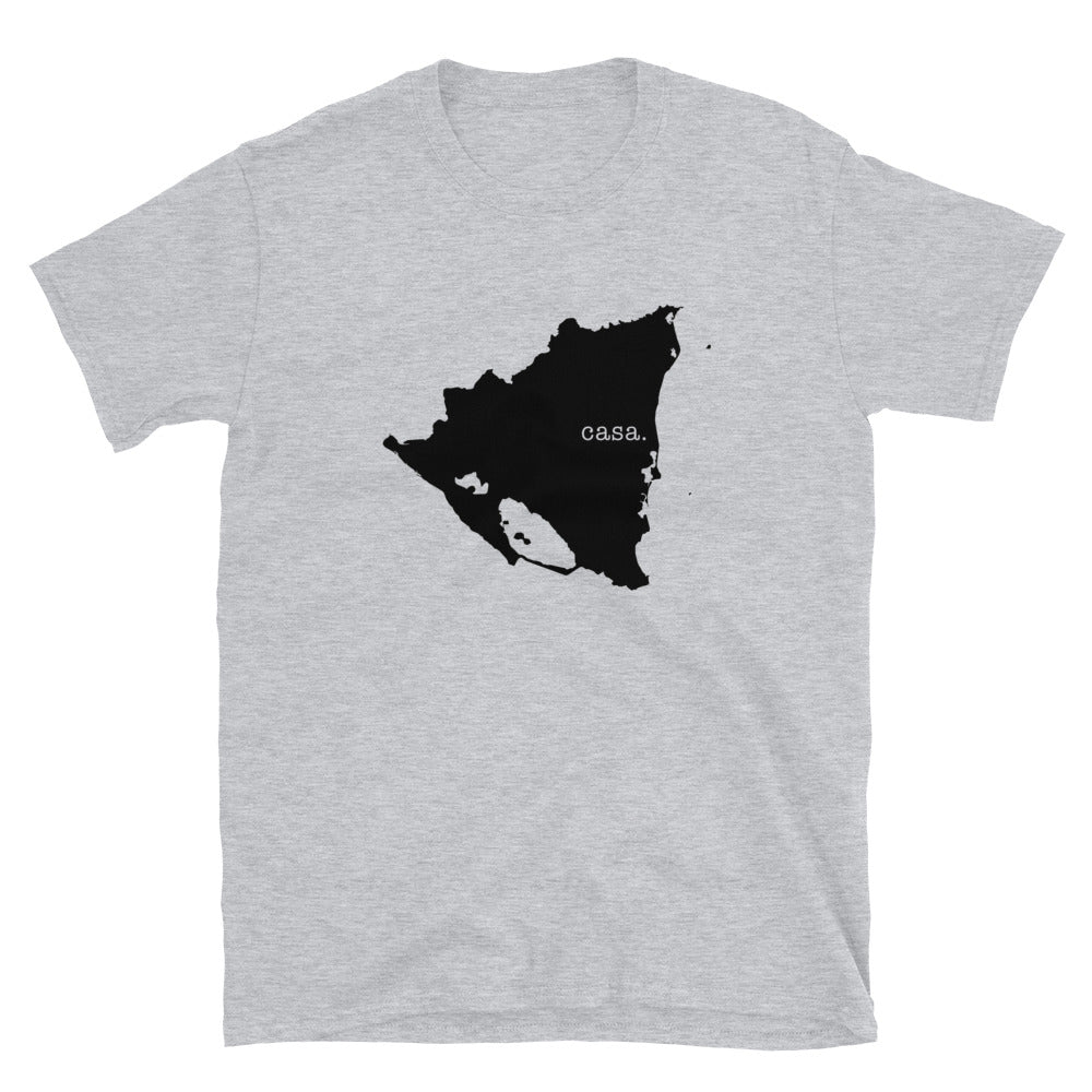 Nicaragua Black Map Unisex T-Shirt