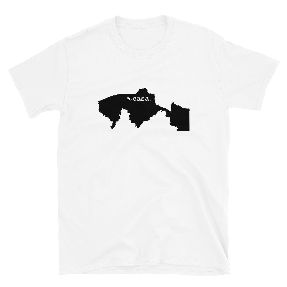Tabasco Mexico Black Map Unisex T-Shirt