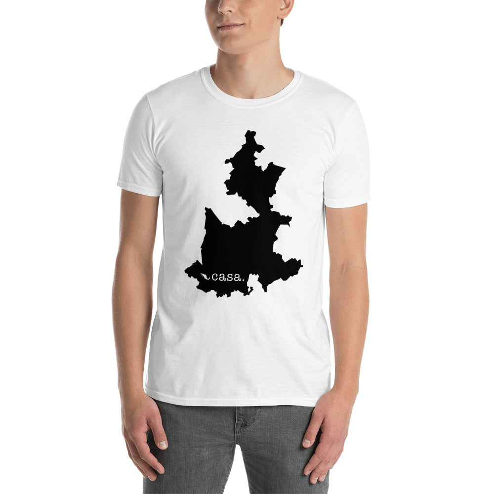 Puebla Mexico Black Map Unisex T-Shirt