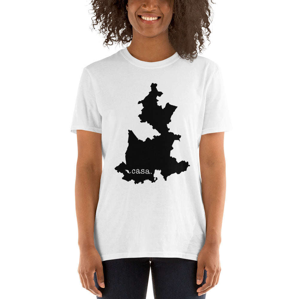 Puebla Mexico Black Map Unisex T-Shirt