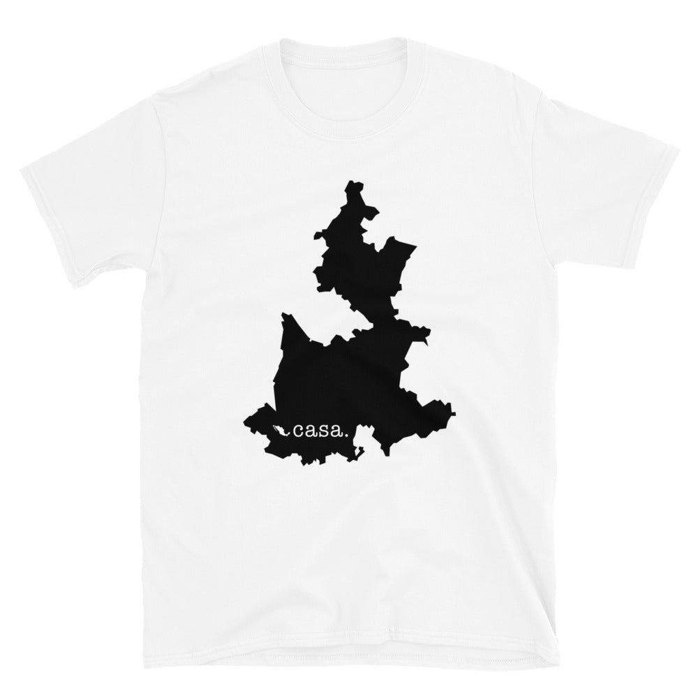 Puebla Mexico Black Map Unisex T-Shirt