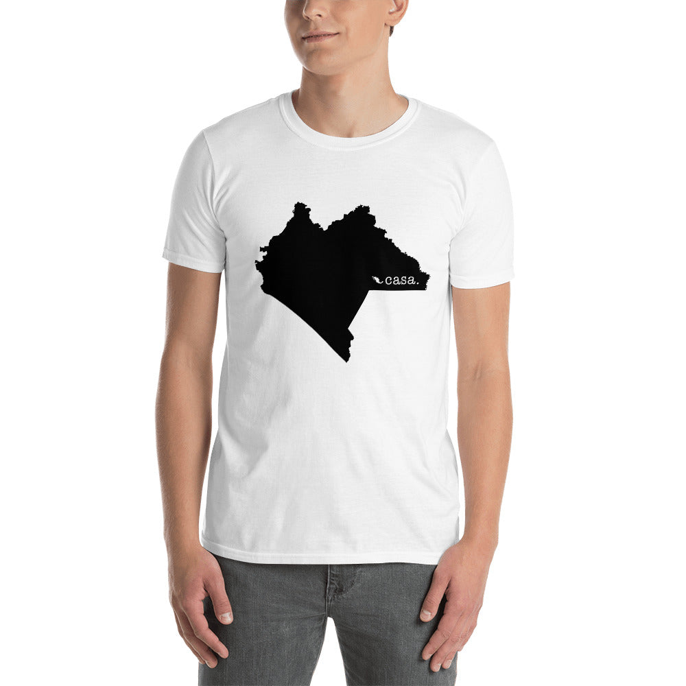 Chiapas Mexico Black Map Unisex T-Shirt