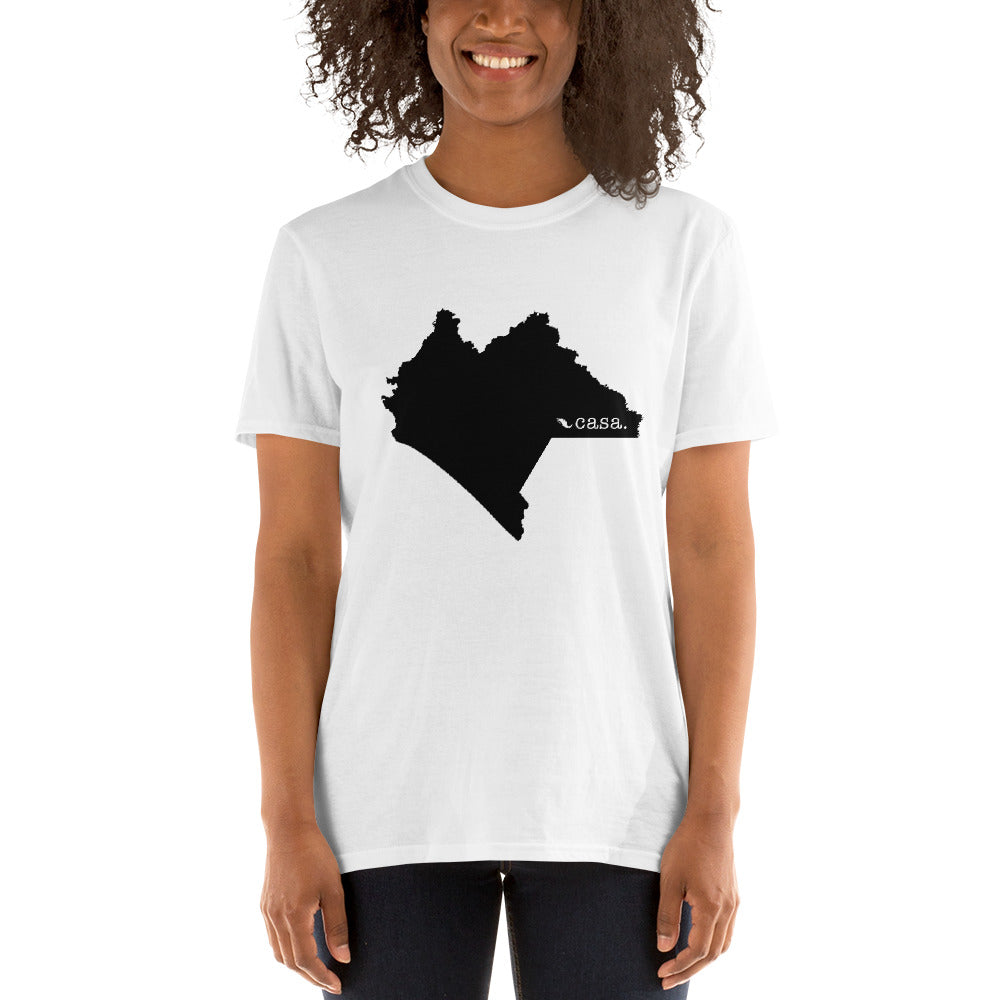 Chiapas Mexico Black Map Unisex T-Shirt